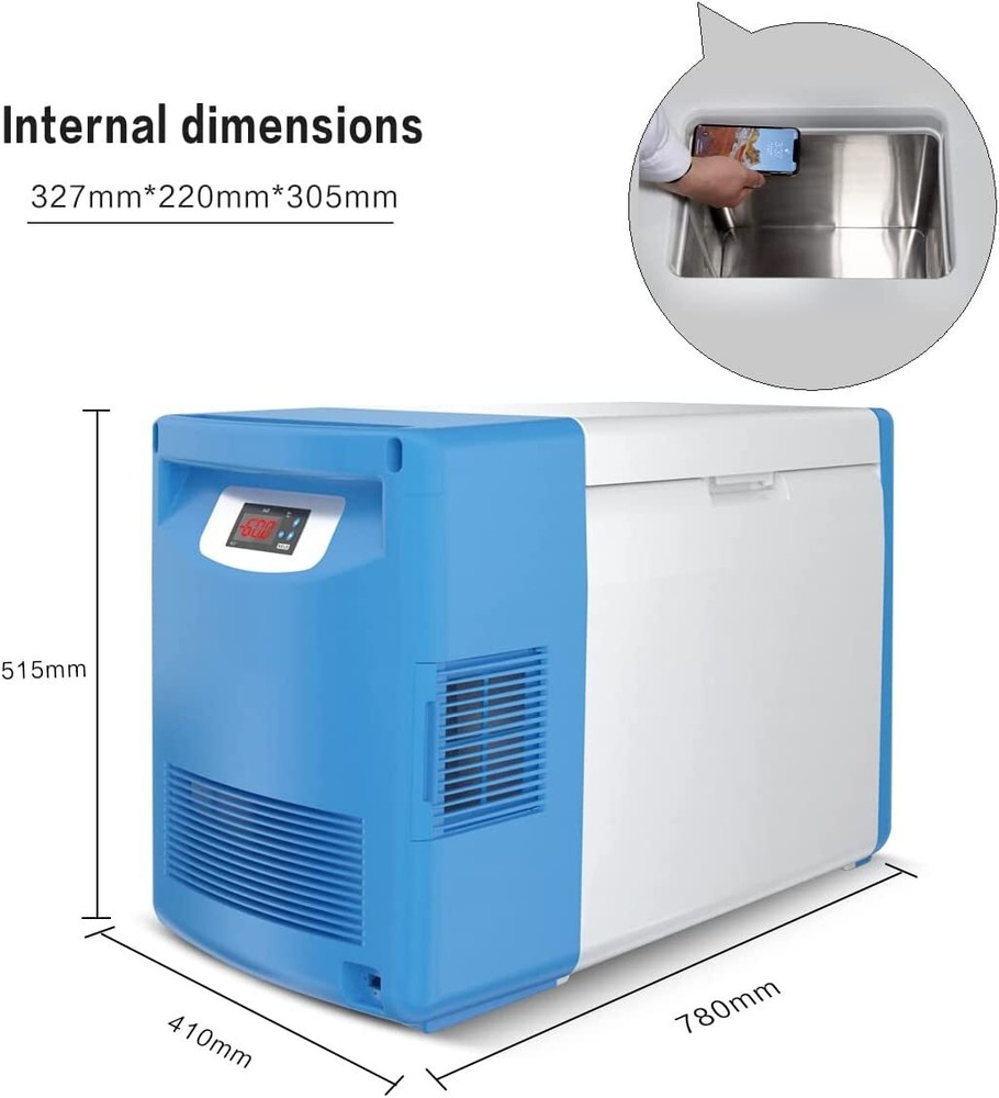 -86° 20L Portable Ultra Low Temperature Freezer for Samples Storage Refrigerator