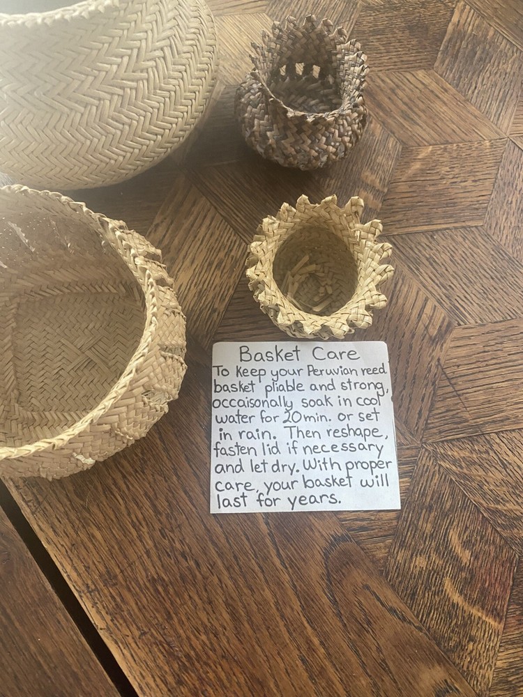 Peruvian Baskets. Set Of 4