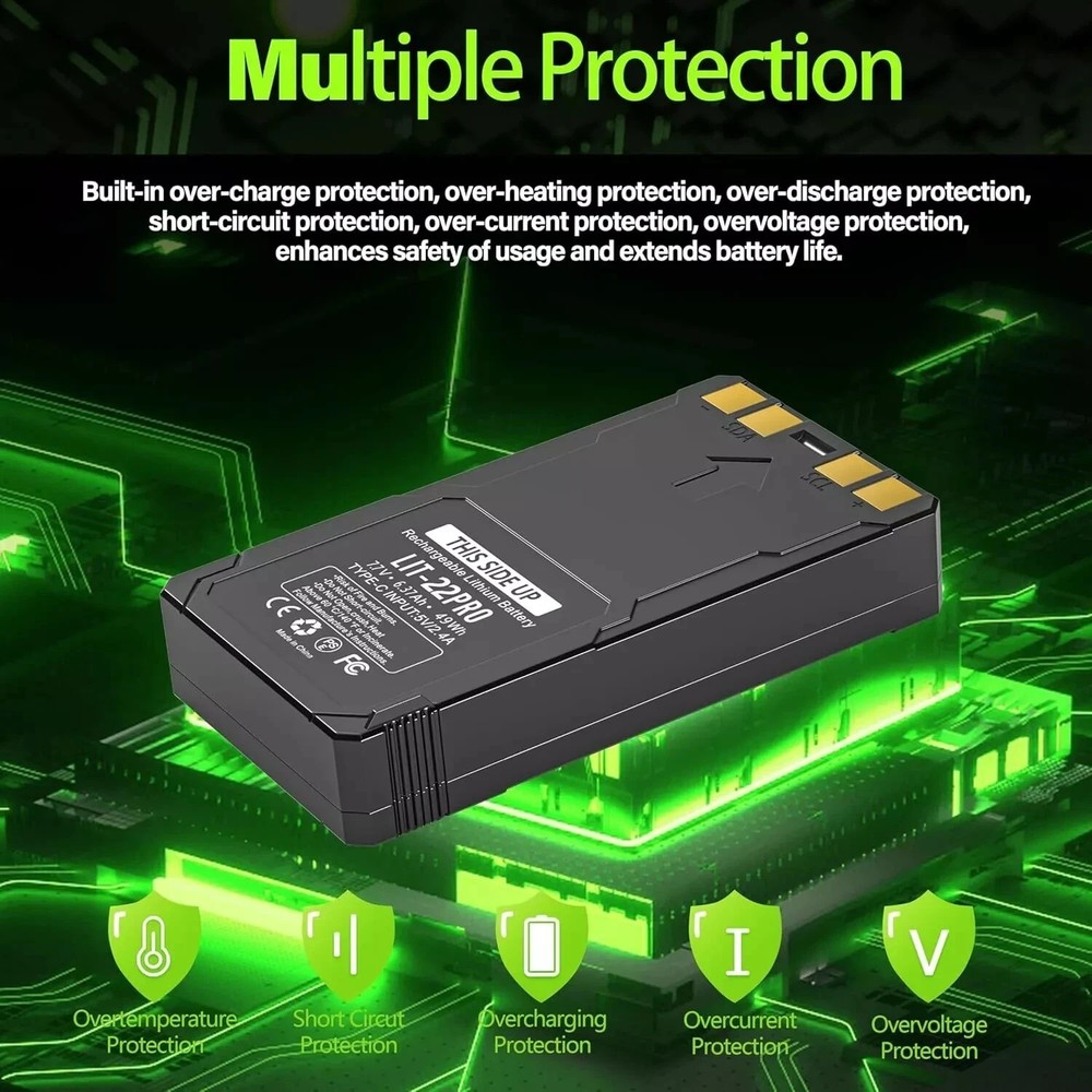 4PACK Rechargeable LIT-22 Battery Replacement For Trail Camera Flex-M Flex G-36