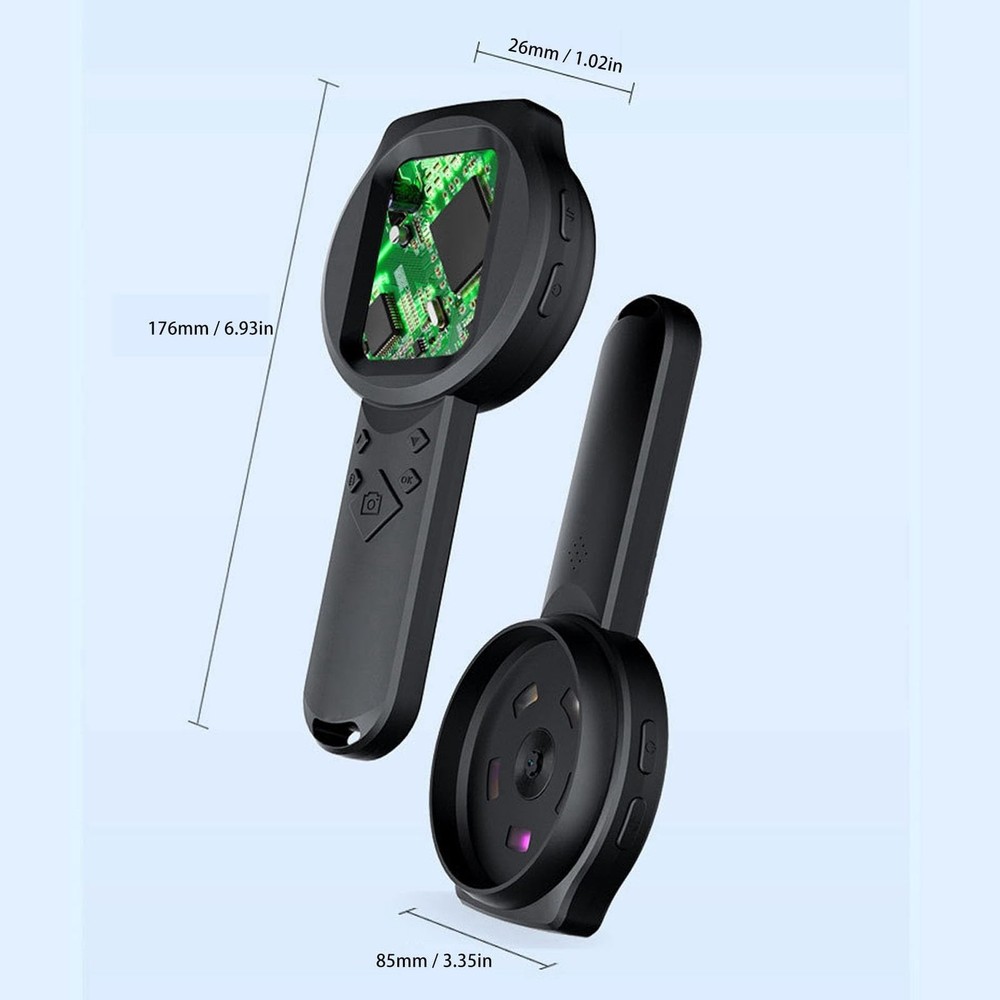1000X Magnifying Glass Handheld Digital Magnifier with 3 Light Sources 2.8in ...