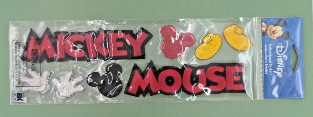 Disney MICKEY MOUSE Embroidered Stickers Scrapbook