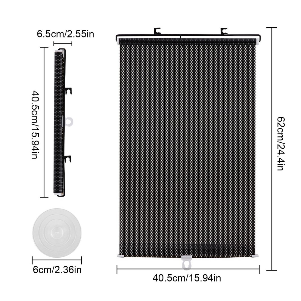 2 Packs Retractable Auto Sun Shade Cover Car Side Window Roller Visor Shield