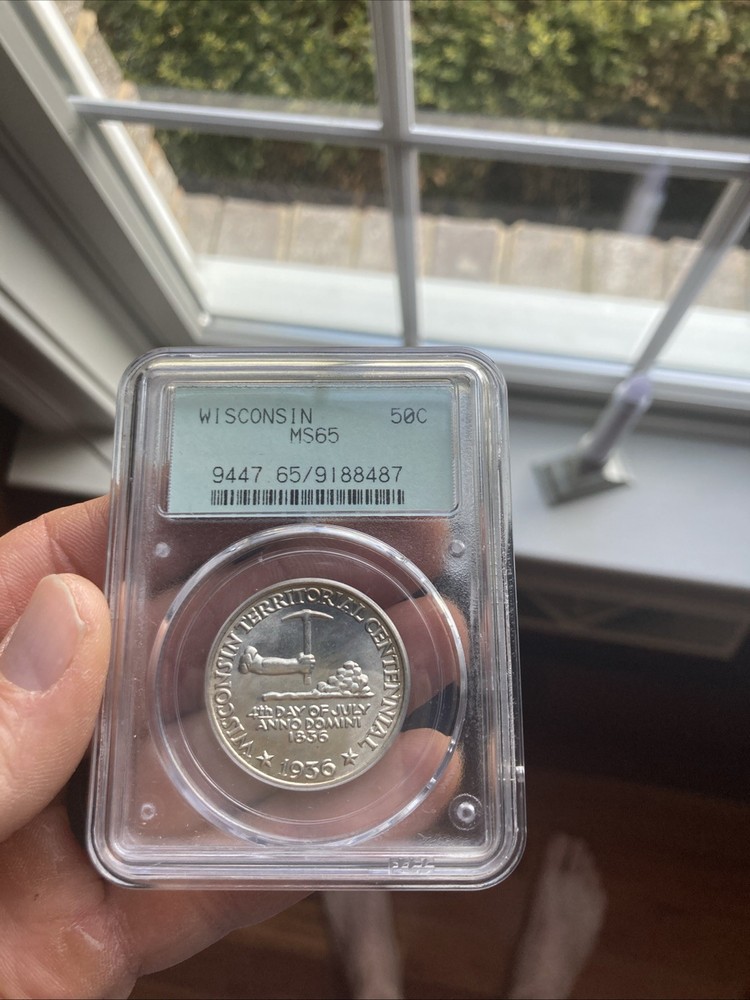 1936 Wisconsin Silver Half Dollar PCGS MS65 Old Holder