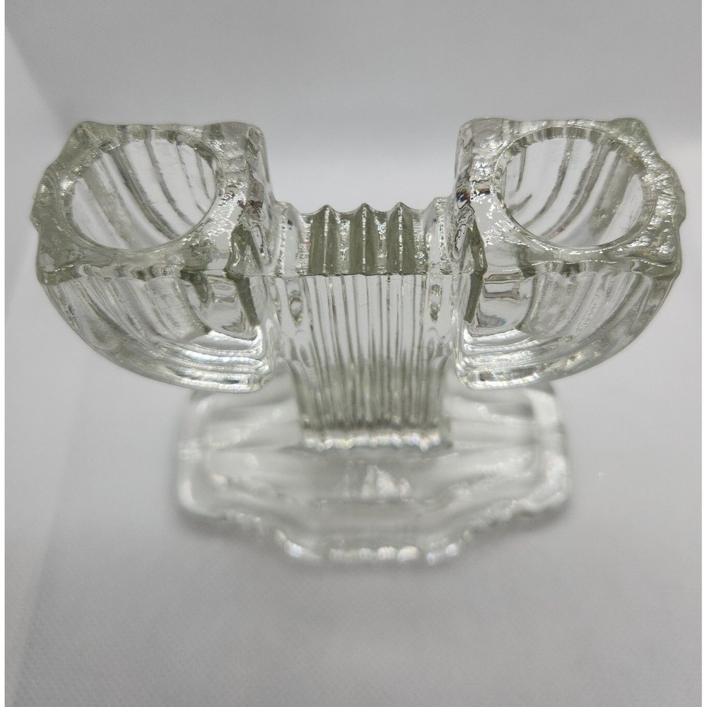 Depression Glass Candlestick Pair: Queen Mary