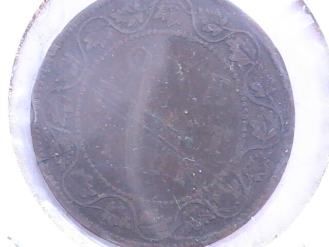 CANADA LARGE CENT 1901 COIN SCRATCHED ON OBVERSE