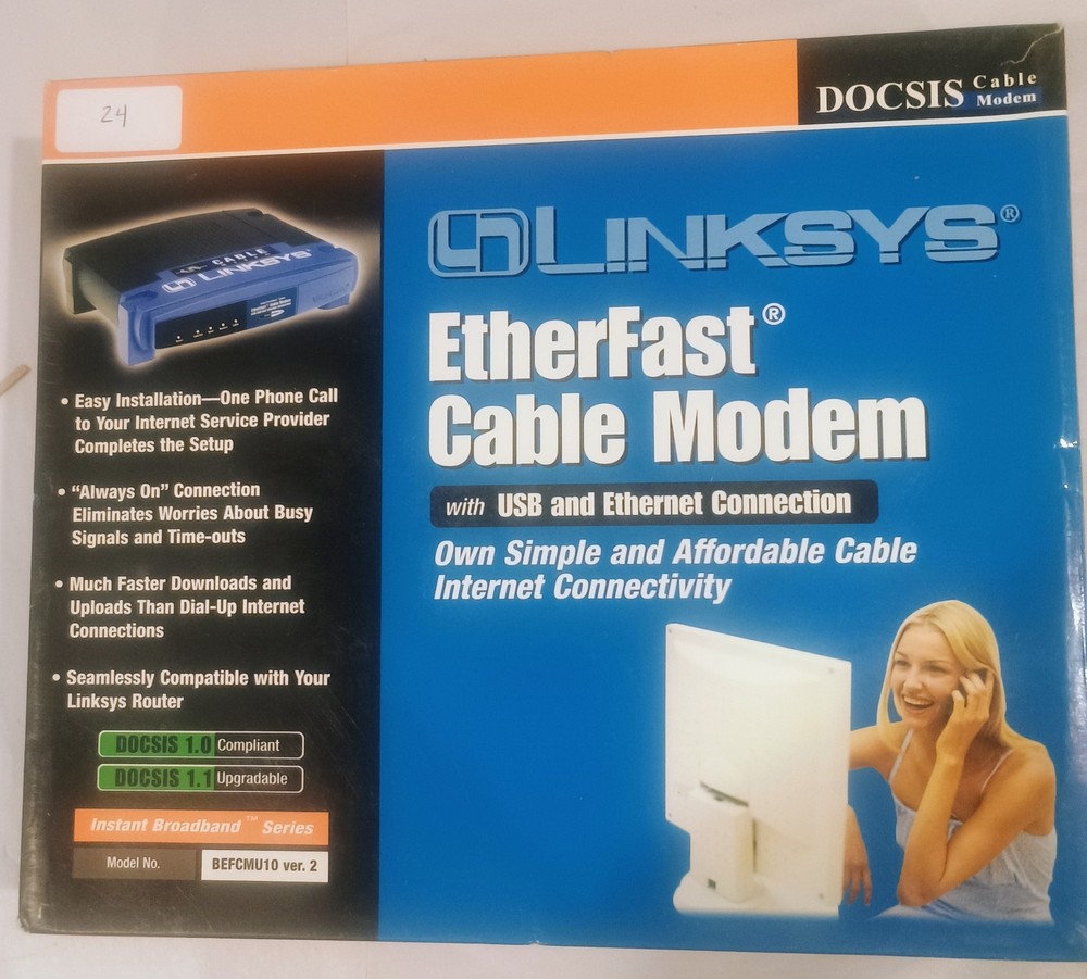 Linksys BEFCMU10 Ver. 2 EtherFast Cable Modem with USB & Ethernet Connection