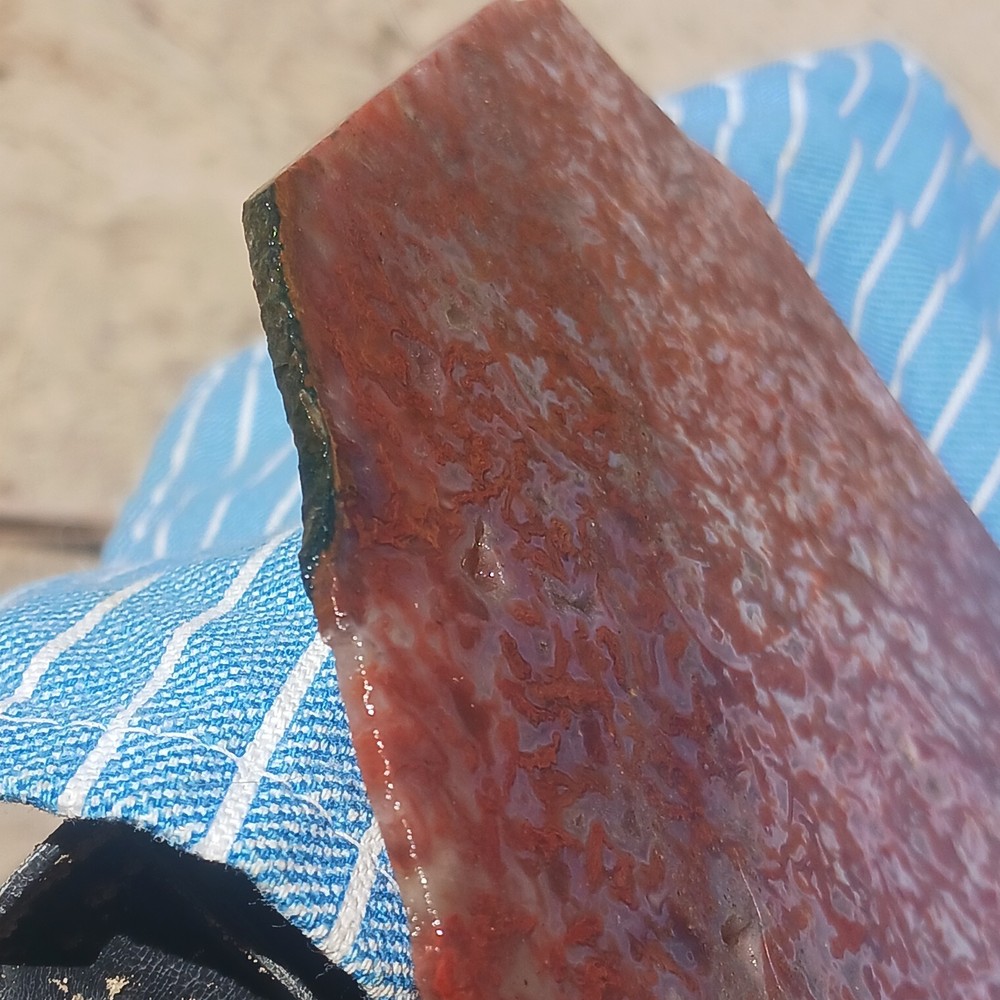 BIG Moss Agate Slab Ready For Lapidary