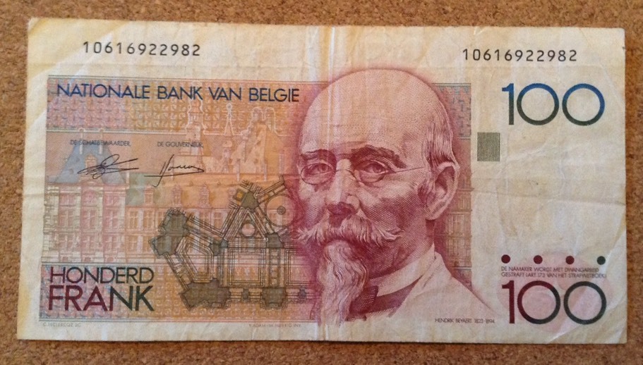 Belgium Banknote. 100 Francs. 1982-94 Series