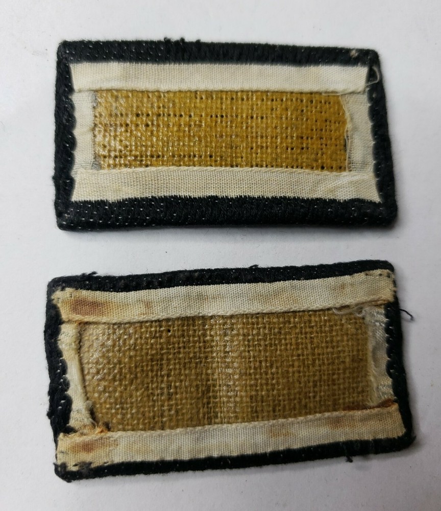 WWII German Collar Tab set of 2 Black