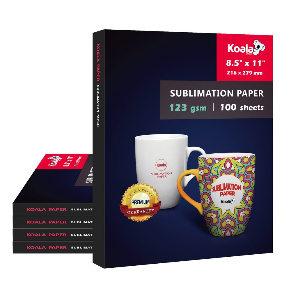 500 Sheets Koala Sublimation Paper 8.5x11 for Sublimation Printers Bulk 123g