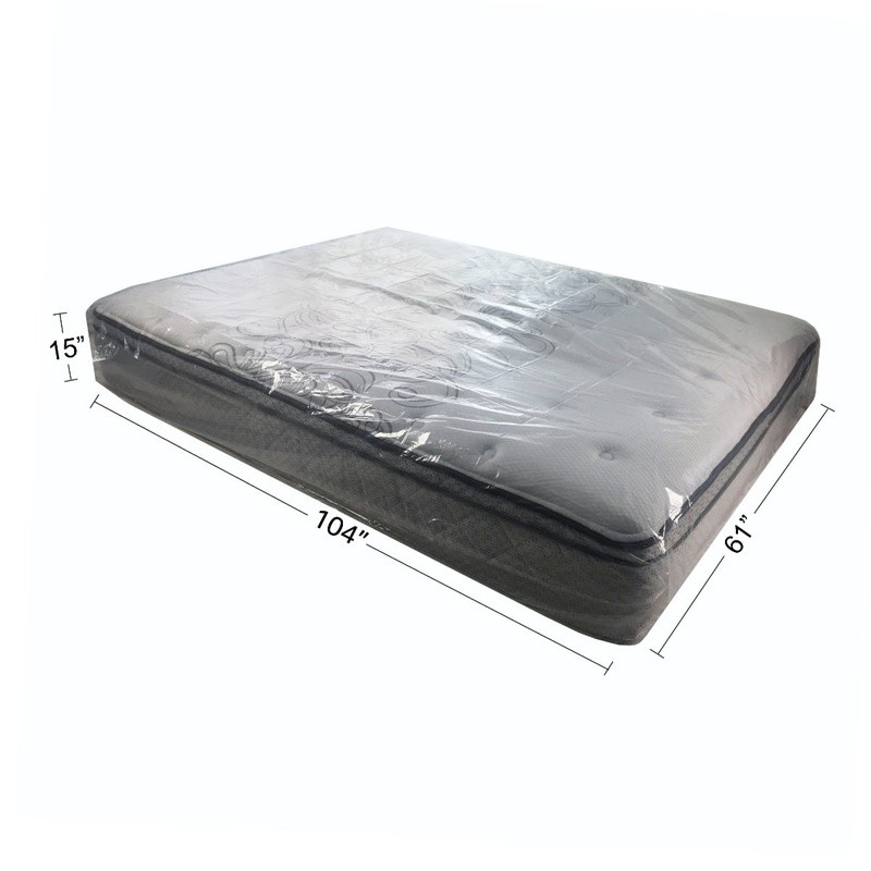 2 Pack Queen Mattress Covers Clear Ventilated Plastic Moving Storage Protectors