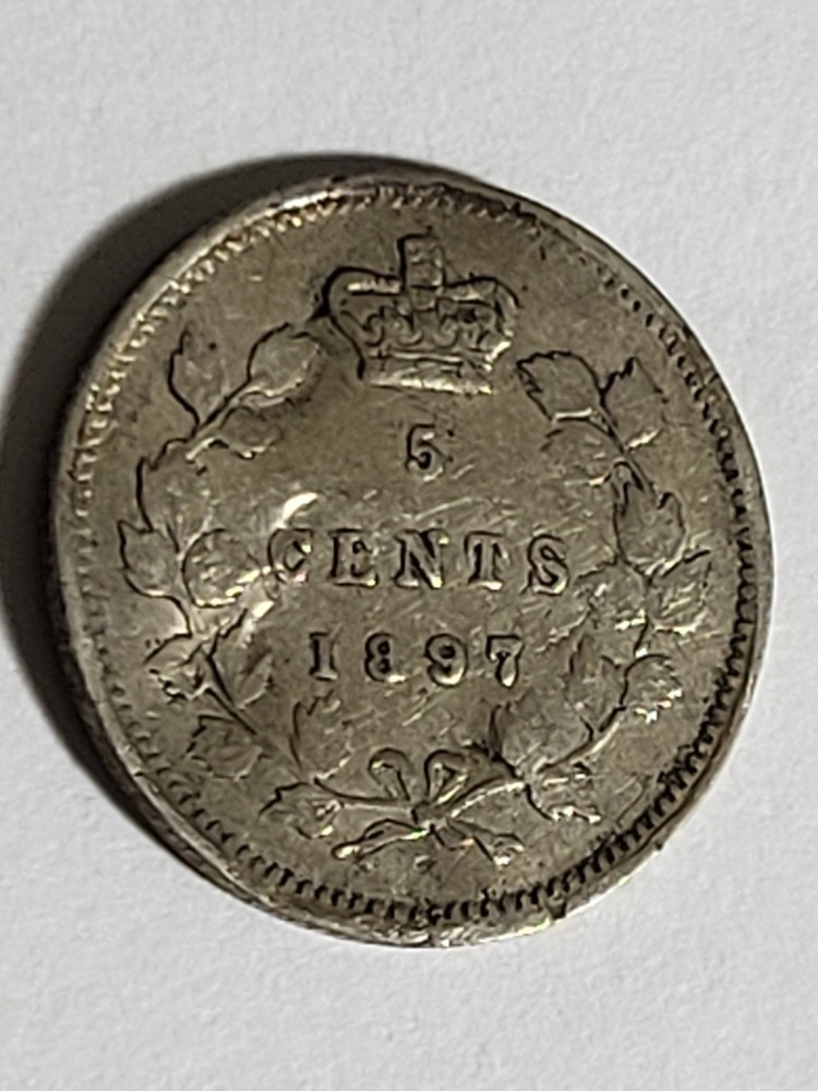 Canada 1897 VF Silver 5 cent