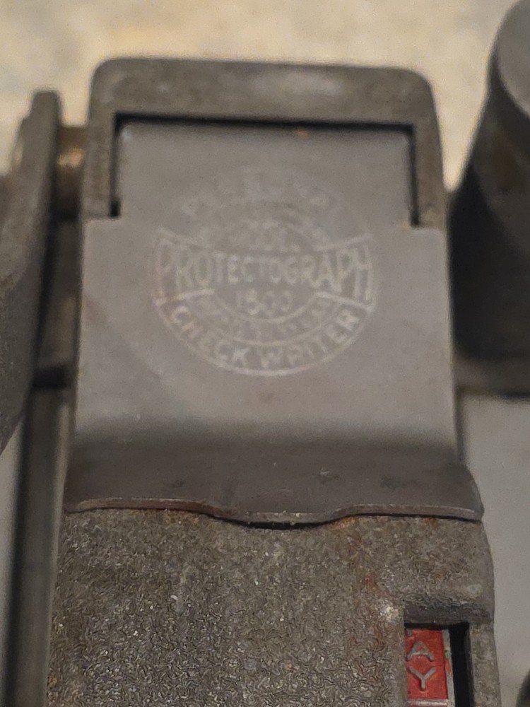 Vintage check writing machine