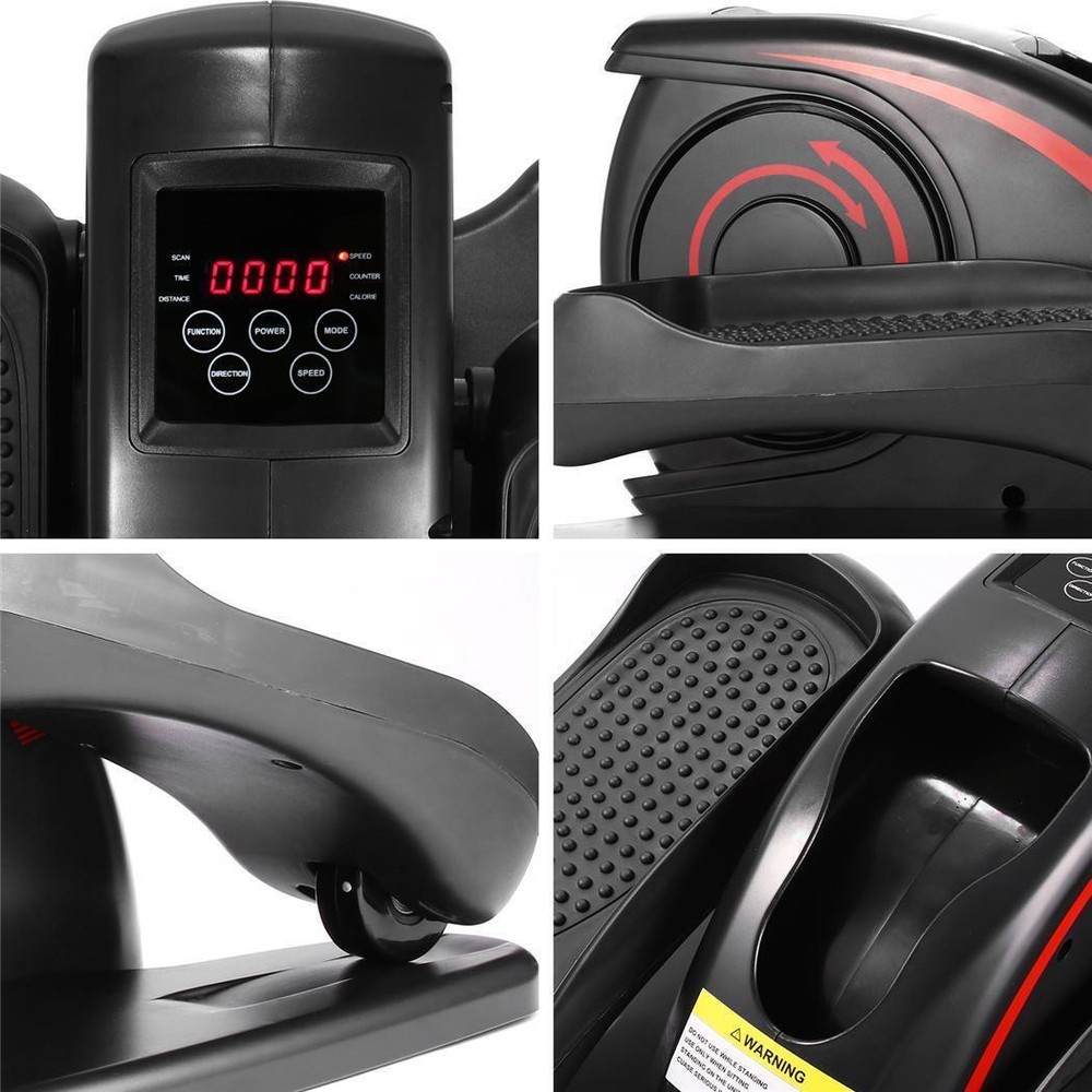 Under Desk Elliptical Mini Elliptical Trainer w/ Display Leg Exercise Equipment