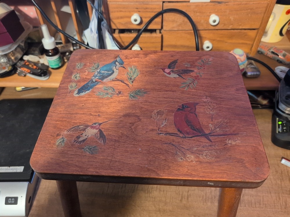 vintage wooden stool