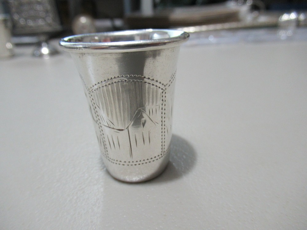 Antique Silver Small Russian Liquor Cup