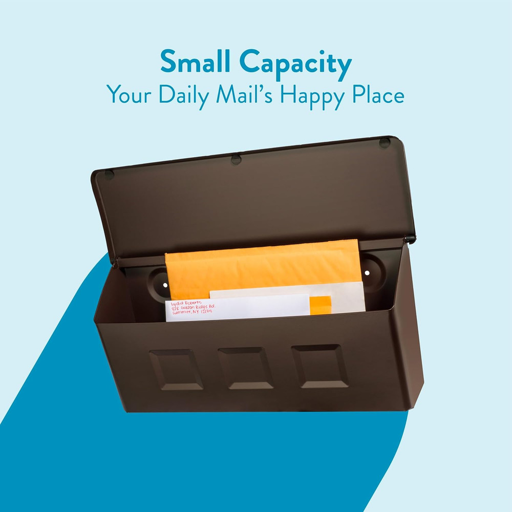 Wayland™ Vertical Wall-Mounted Mailbox for Outside, Rust-Resistant Galvanized St