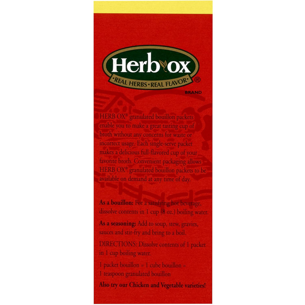 Herb-Ox Sodium Free Bouillon Bundle, Beef & Chicken Flavor, 100 Packets Total