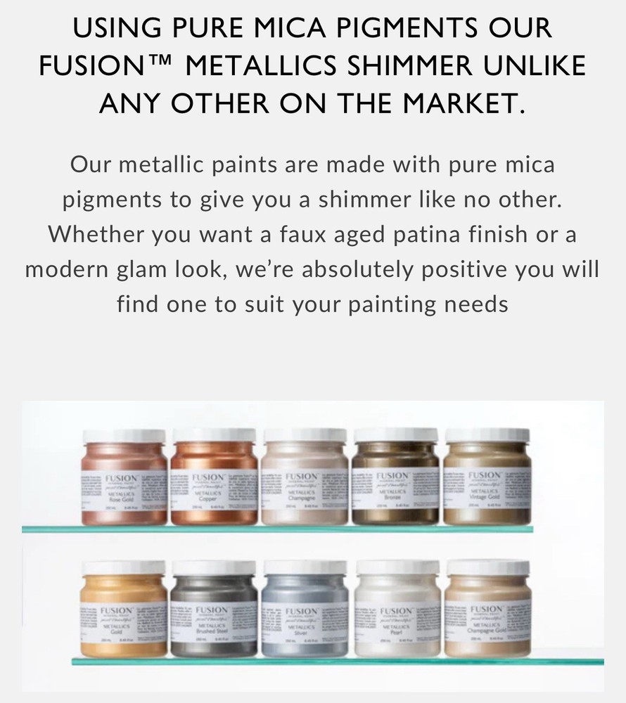 Fusion Mineral Paint Metallics Silver