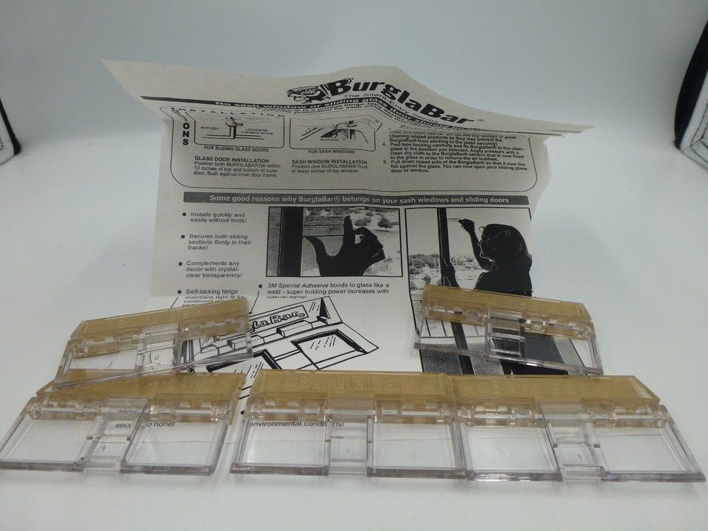 Five BurglaBars for Sash Windows or Sliding Doors, Plus Instructions