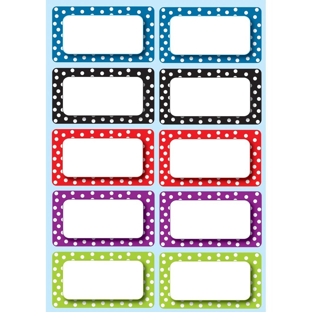 Large Color Dots Magnetic Nameplates/Labels