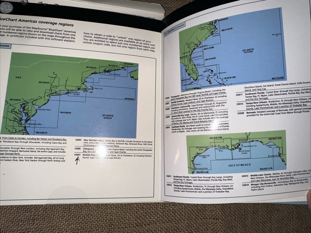 Garmin BlueChart America's CD ROM Mapsource version 4.01