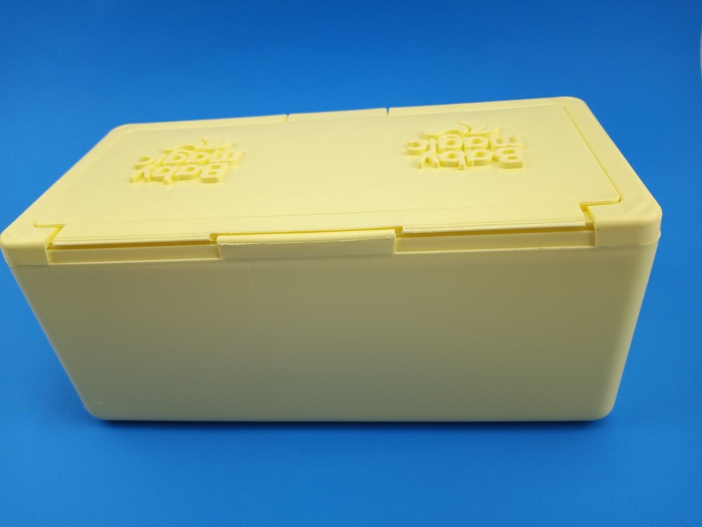 Baby Magic Yellow Wipe Box Vintage