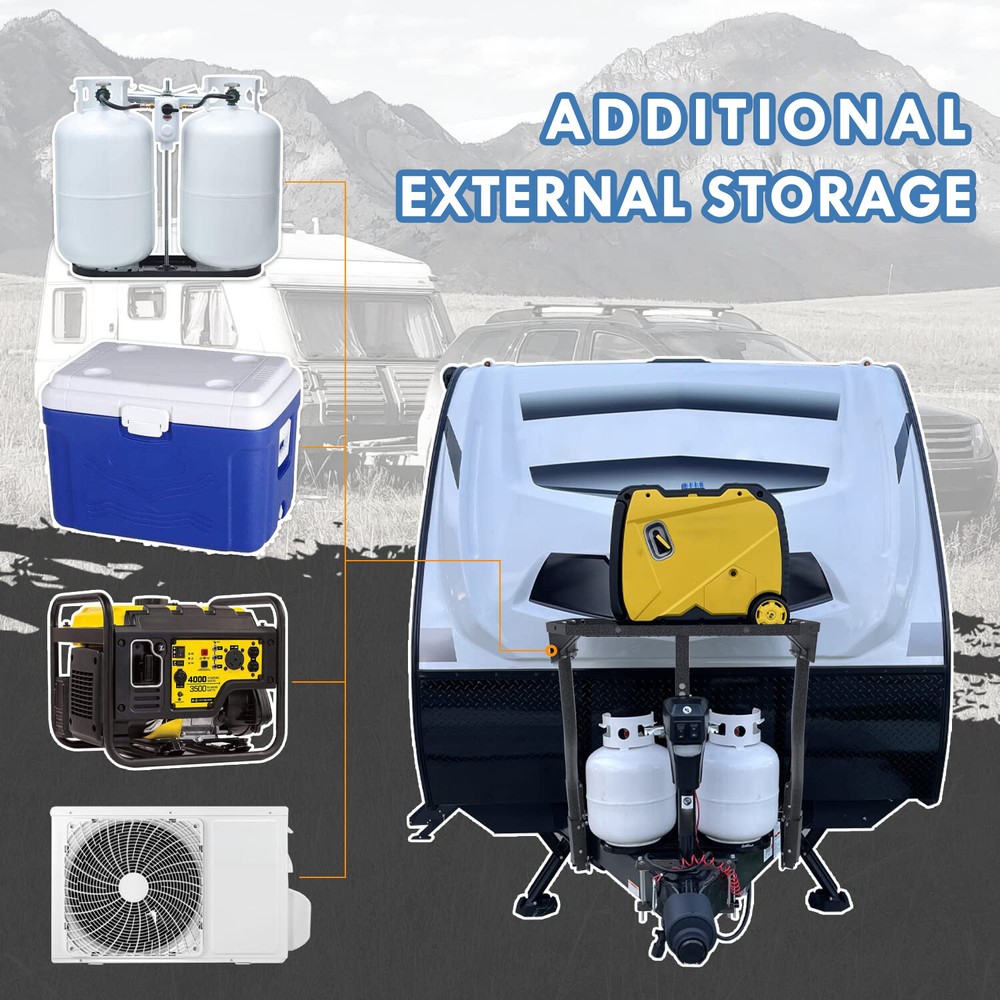 Trailer Tray 300 Pounds for Outdoor Generator Storage for RVs and Campers CC-255