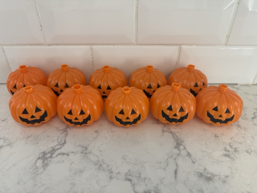 Halloween 10 Light Set.  10 Jack-O-Lanterns Only