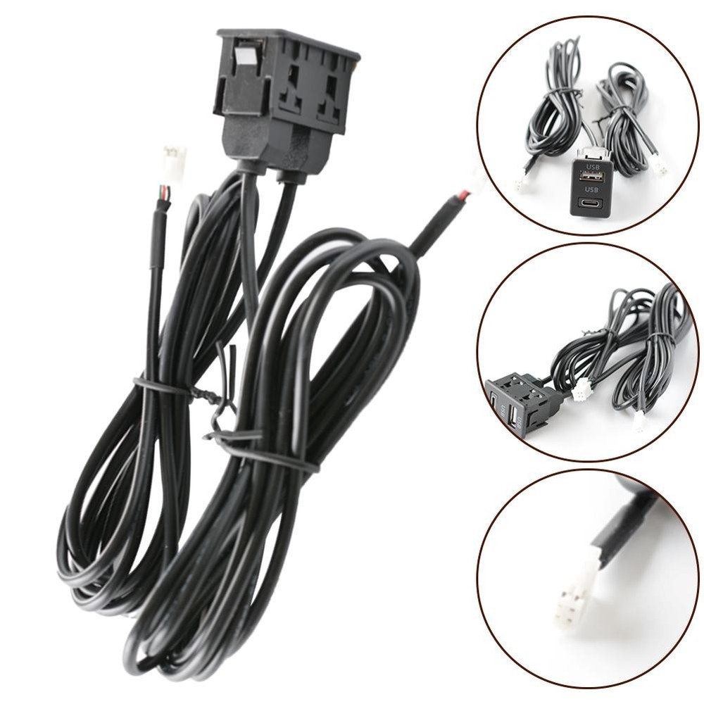 Stylish Car for DASH Mount USB+Type C Port Interface Enhanced Connectivity