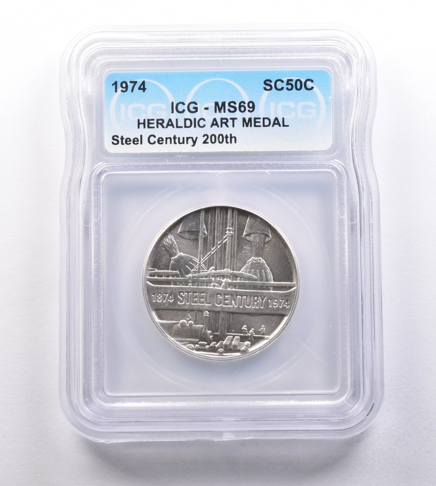 1974 So Called Half Dollar Steel Century 200th MS69 ICG