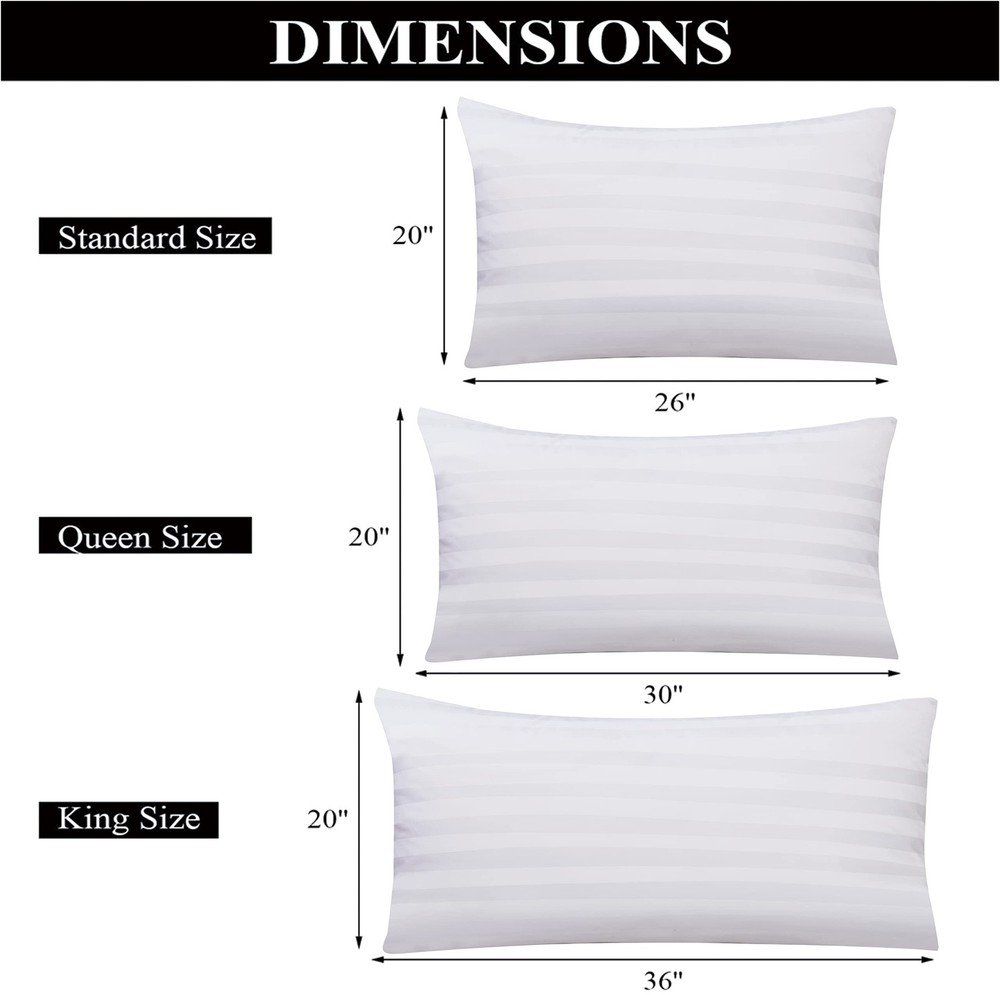 Pillow Protector Standard Size 100% Egyptian Cotton Pillow Covers, 400 Thread...