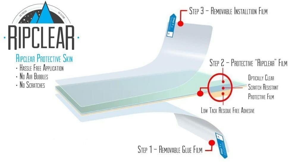 Ripclear - Snow Goggle Flat Lens Protector - 3 Pack