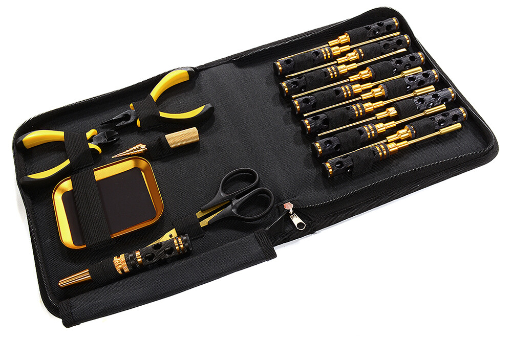 Precision-Crafted Complete 18pcs RC Tool Set w/ Carrying Bag R/C Model