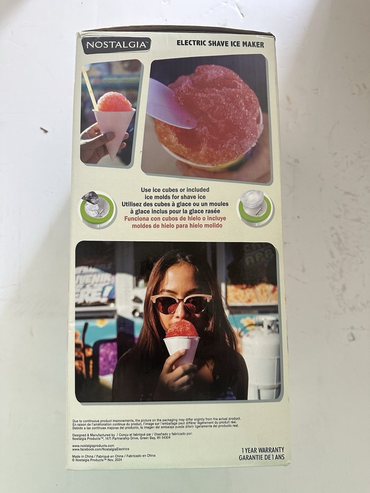 Nostalgia Electric Shaved Ice and Snow Cone Maker