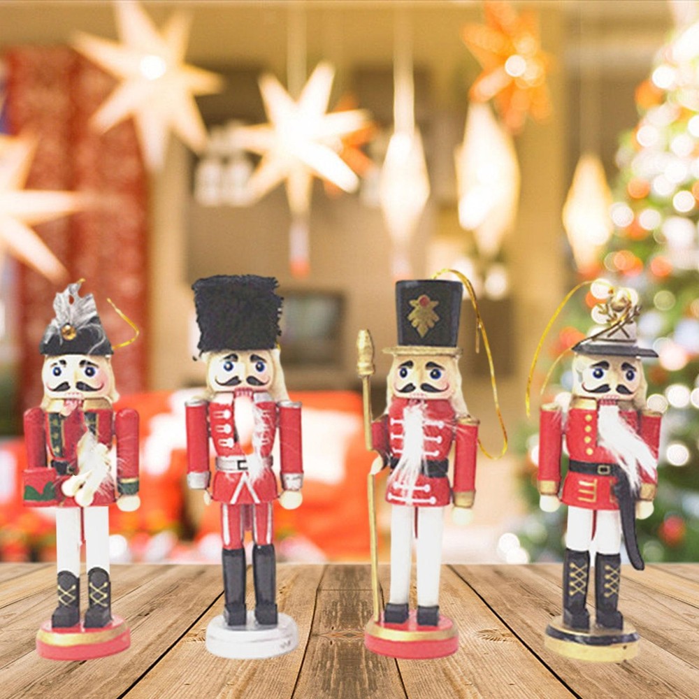 4x Christmas Nutcracker Hanging Decor Gift Creative Reusable Decorative Charm