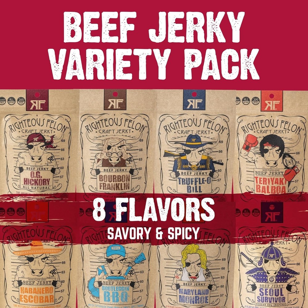 Keto-Friendly Beef Jerky Sampler - Low Sugar Snack Pack