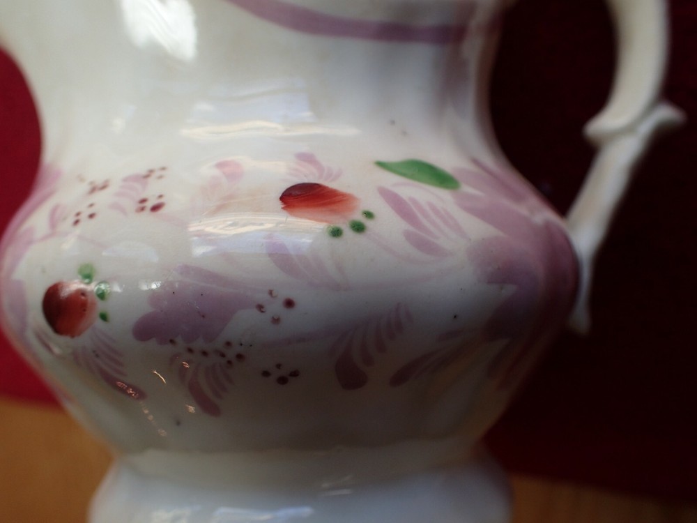 Soft Paste Hand Painted Chrysanthemum Creamer 1830 - 1850
