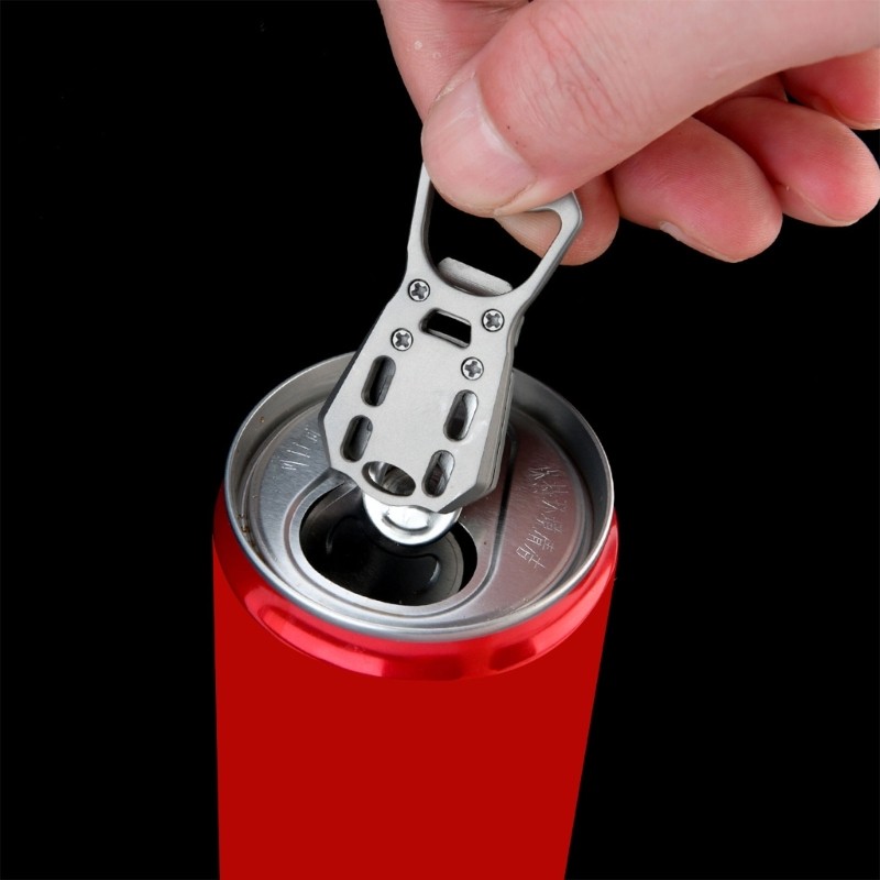 Sleek Modern Design Keychain Can Bottle Opener Multifunctional Tool Practical