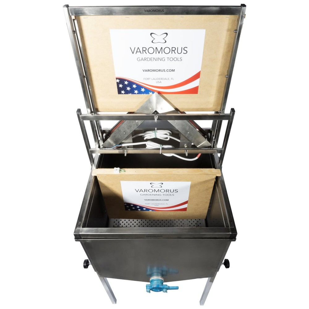 Varomorus 12V Double-Knife Frame Uncapping Machine with Hopper Stainless Steel
