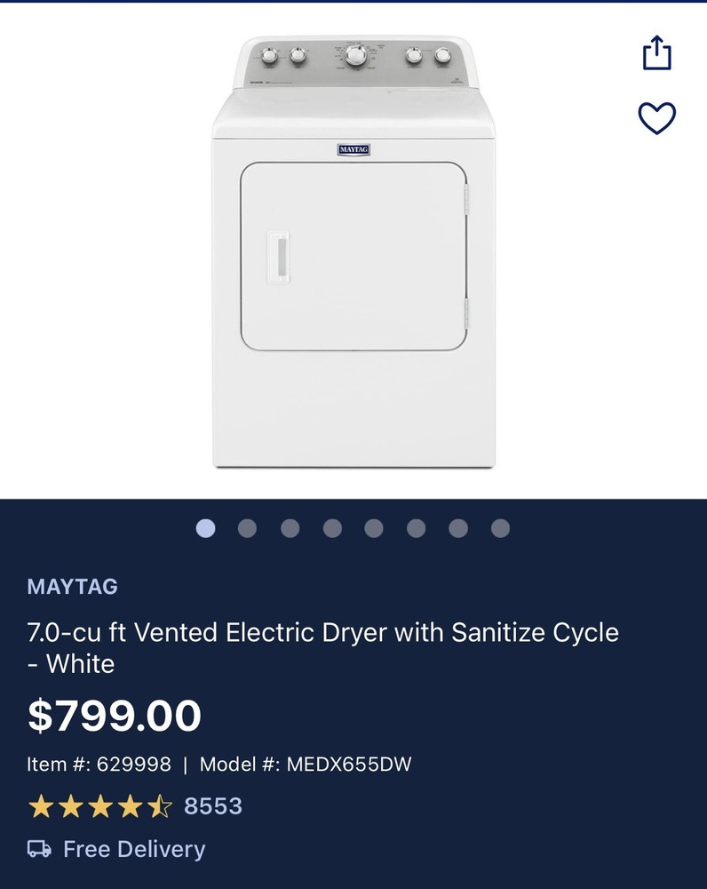 electric washer and dryer set used