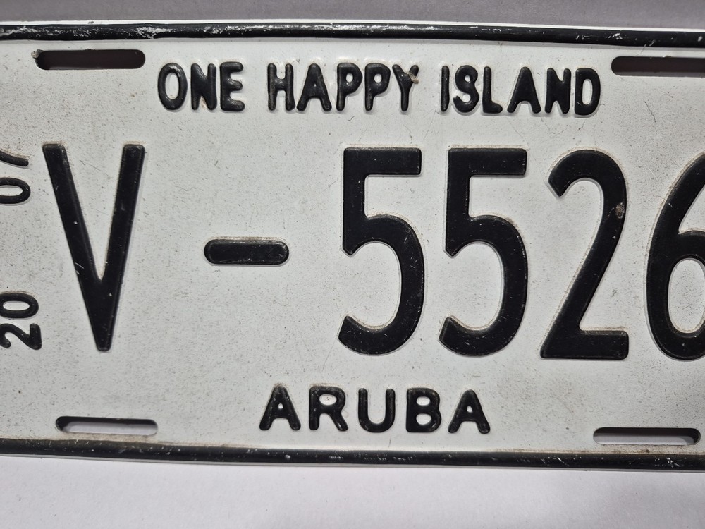 Aruba license plate 2007