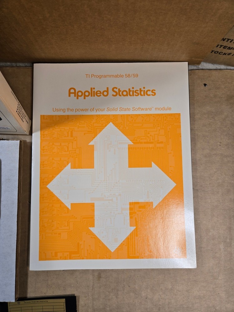 NOS Texas Instruments Applied Statistics Software Module For TI-58 TI-59