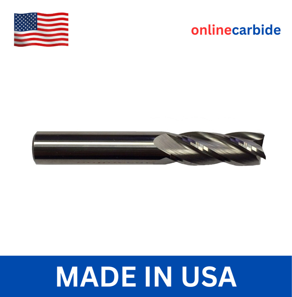 3/8" 4 FLUTE CARBIDE END MILL - REGULAR LENGTH