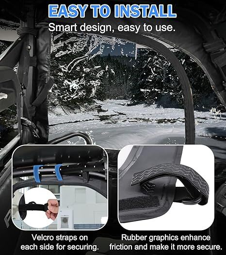 Soft Window Doors and Soft Front Windshield Fit for Ranger 1000 XP 2017-2025 UTV