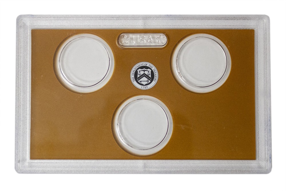 Empty Plastic Lens with Brown Insert Holds 3 small dollars