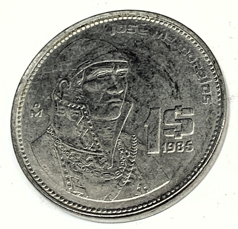 # C4160    MEXICO ONE PESO  COIN,    1985