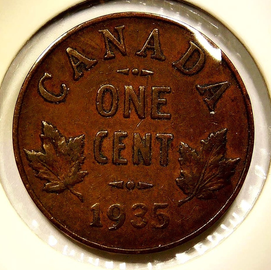 1935 Canada Small Cent King George V