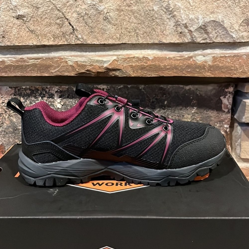Merrell Work Fullbench Black and Purple Slip Resistant