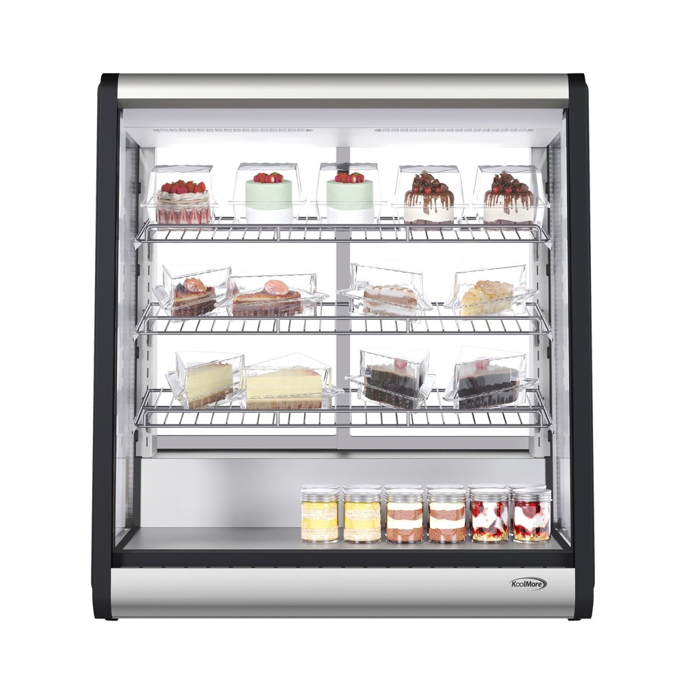 Koolmore CDC-69-SS 31" Countertop Refrigerated Display Case, Stainless Temp, ...